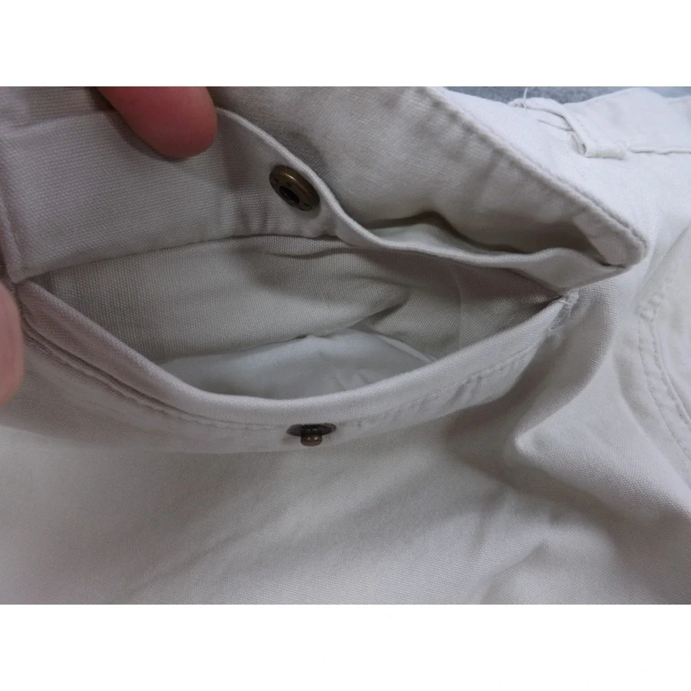 Chaps Cargo‎ Shorts Men's Size 40 Ivory/Cream 100% Cotton